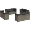 Image de vidaXL - 12-delige - Loungeset - met - kussens - poly - rattan - grijs