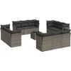 Image de vidaXL - 13-delige - Loungeset - met - kussens - poly - rattan - grijs