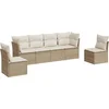 Image de vidaXL - 6-delige - Loungeset - met - kussens - poly - rattan - beige