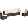 Image de vidaXL - 6-delige - Loungeset - met - kussens - poly - rattan - bruin