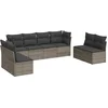 Image de vidaXL - 8-delige - Loungeset - met - kussens - poly - rattan - grijs