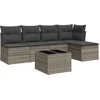 Image de vidaXL - 6-delige - Loungeset - met - kussens - poly - rattan - grijs