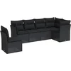 Image de vidaXL - 6-delige - Loungeset - met - kussens - poly - rattan - zwart