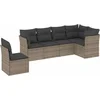 Image de vidaXL - 6-delige - Loungeset - met - kussens - poly - rattan - grijs