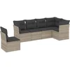 Image de vidaXL - 6-delige - Loungeset - met - kussens - poly - rattan - lichtgrijs