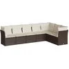 Image de vidaXL - 7-delige - Loungeset - met - kussens - poly - rattan - bruin