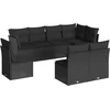Image de vidaXL - 8-delige - Loungeset - met - kussens - poly - rattan - zwart