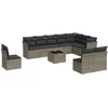 Image de vidaXL - 11-delige - Loungeset - met - kussens - poly - rattan - grijs