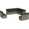 Image de vidaXL - 11-delige - Loungeset - met - kussens - poly - rattan - grijs