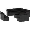 Image de vidaXL - 12-delige - Loungeset - met - kussens - poly - rattan - zwart