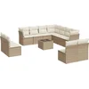 Image de vidaXL - 12-delige - Loungeset - met - kussens - poly - rattan - beige