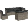 Image de vidaXL - 8-delige - Loungeset - met - kussens - poly - rattan - grijs