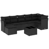 Image de vidaXL - 8-delige - Loungeset - met - kussens - poly - rattan - zwart
