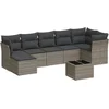 Image de vidaXL - 8-delige - Loungeset - met - kussens - poly - rattan - grijs