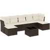 Image de vidaXL - 8-delige - Loungeset - met - kussens - poly - rattan - bruin