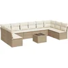 Image de vidaXL - 11-delige - Tuinset - met - kussens - poly - rattan - beige