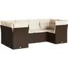 Image de vidaXL - 6-delige - Loungeset - met - kussens - poly - rattan - bruin