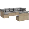 Image de vidaXL - 9-delige - Loungeset - met - kussens - poly - rattan - beige