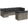 Image de vidaXL - 9-delige - Loungeset - met - kussens - poly - rattan - grijs