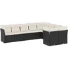 Image de vidaXL - 9-delige - Loungeset - met - kussens - poly - rattan - zwart