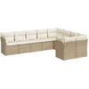 Image de vidaXL - 9-delige - Loungeset - met - kussens - poly - rattan - beige