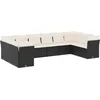 Image de vidaXL - 10-delige - Loungeset - met - kussens - poly - rattan - zwart