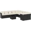 Image de vidaXL - 11-delige - Loungeset - met - kussens - poly - rattan - zwart