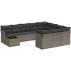 Image de vidaXL - 11-delige - Loungeset - met - kussens - poly - rattan - grijs