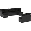 Image de vidaXL - 9-delige - Loungeset - met - kussens - poly - rattan - zwart