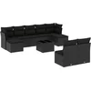 Image de vidaXL - 10-delige - Loungeset - met - kussens - poly - rattan - zwart