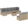Image de vidaXL - 10-delige - Loungeset - met - kussens - poly - rattan - beige