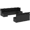 Image de vidaXL - 10-delige - Loungeset - met - kussens - poly - rattan - zwart