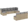 Image de vidaXL - 10-delige - Loungeset - met - kussens - poly - rattan - beige