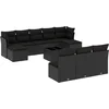 Image de vidaXL - 11-delige - Loungeset - met - kussens - poly - rattan - zwart