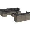Image de vidaXL - 11-delige - Loungeset - met - kussens - poly - rattan - grijs