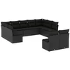 Image de vidaXL - 11-delige - Loungeset - met - kussens - poly - rattan - zwart