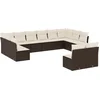 Image de vidaXL - 12-delige - Loungeset - met - kussens - poly - rattan - bruin