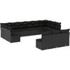 Image de vidaXL - 13-delige - Loungeset - met - kussens - poly - rattan - zwart