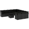 Image de vidaXL - 12-delige - Loungeset - met - kussens - poly - rattan - zwart