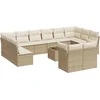 Image de vidaXL - 13-delige - Loungeset - met - kussens - poly - rattan - beige