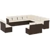 Image de vidaXL - 13-delige - Loungeset - met - kussens - poly - rattan - bruin