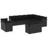 Image de vidaXL - 12-delige - Loungeset - met - kussens - poly - rattan - zwart