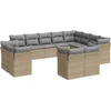 Image de vidaXL - 12-delige - Loungeset - met - kussens - poly - rattan - beige