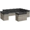 Image de vidaXL - 12-delige - Loungeset - met - kussens - poly - rattan - lichtgrijs