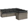 Image de vidaXL - 8-delige - Loungeset - met - kussens - poly - rattan - grijs