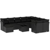 Image de vidaXL - 11-delige - Loungeset - met - kussens - poly - rattan - zwart