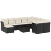 Image de vidaXL - 11-delige - Loungeset - met - kussens - poly - rattan - zwart