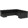 Image de vidaXL - 11-delige - Loungeset - met - kussens - poly - rattan - zwart