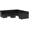 Image de vidaXL - 12-delige - Loungeset - met - kussens - poly - rattan - zwart