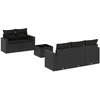 Image de vidaXL - 6-delige - Loungeset - met - kussens - poly - rattan - zwart